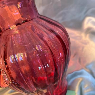 Cranberry Glass Pitcher