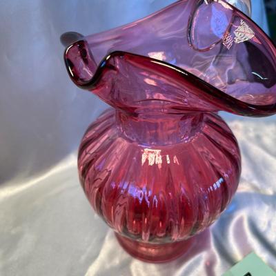 Cranberry Glass Pitcher