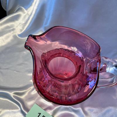 Cranberry Glass Pitcher