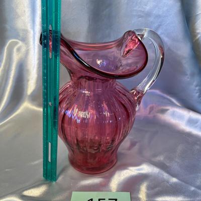 Cranberry Glass Pitcher