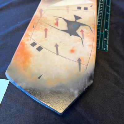 Tie shaped Footed board, Artist made