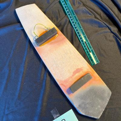Tie shaped Footed board, Artist made