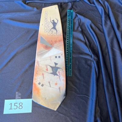 Tie shaped Footed board, Artist made