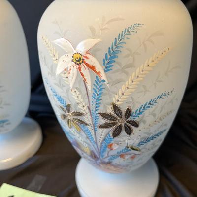 Matching Bristol Glass Vases