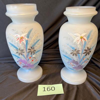Matching Bristol Glass Vases