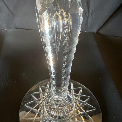 American Brillant Cut Glass Stem Candy Dish 8" Lovely