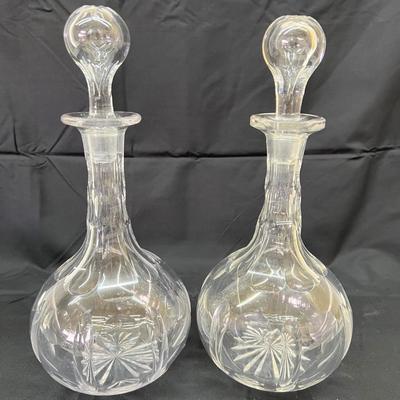 Antique Old English Decanter Set 12"