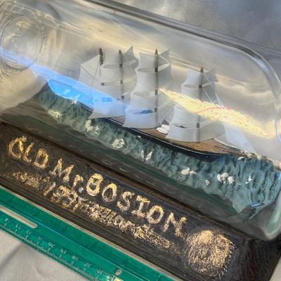 Old Mr. Boston Ship in a Bottle Advertising