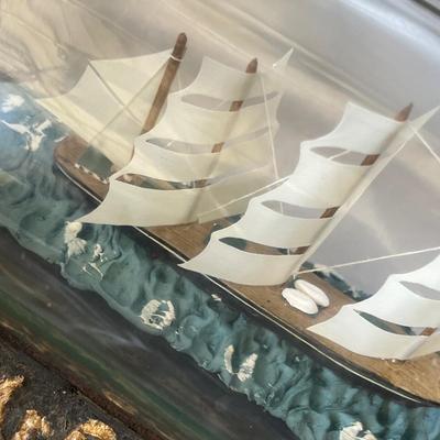 Old Mr. Boston Ship in a Bottle Advertising