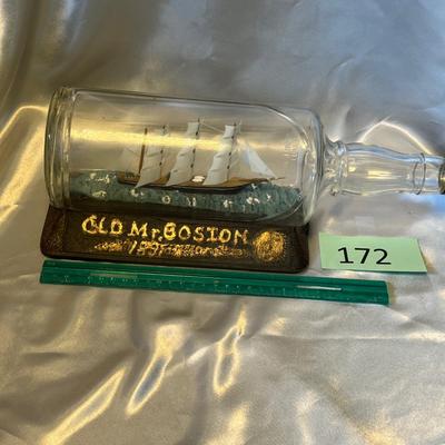 Old Mr. Boston Ship in a Bottle Advertising