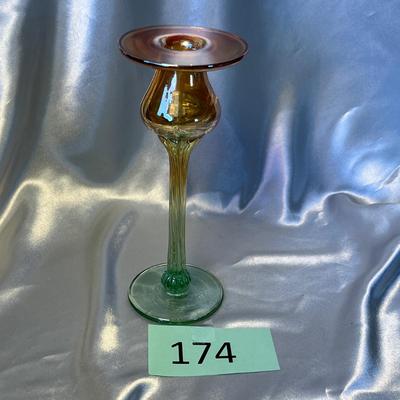 Studio Art Glass Tiffany style Candle Stick