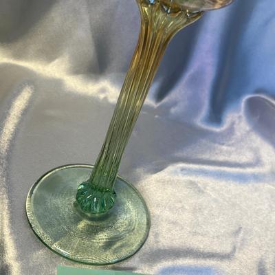 Studio Art Glass Tiffany style Candle Stick