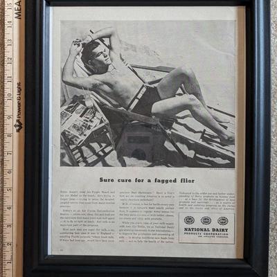 Authentic 1940's National Dairy Ad to Buy War Bonds and Stamps