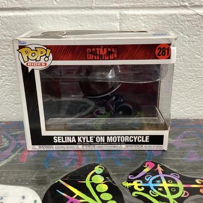 Funko pops the Batman, Selena Kyle on motorcycle 281
