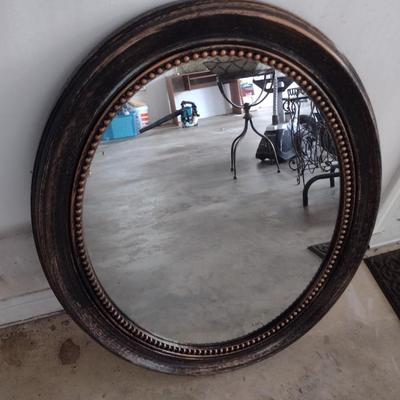 Composite Framed Oval Wall Mirror