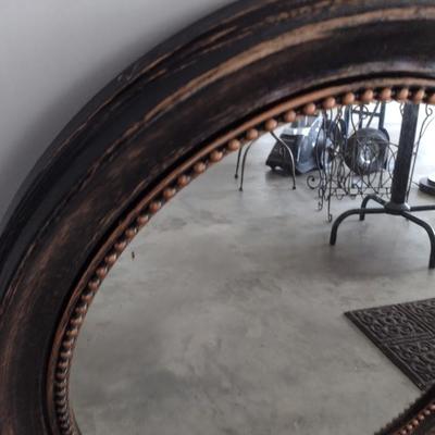 Composite Framed Oval Wall Mirror