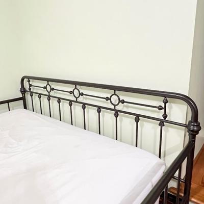 Full Size Dark Brown Metal Day Bed