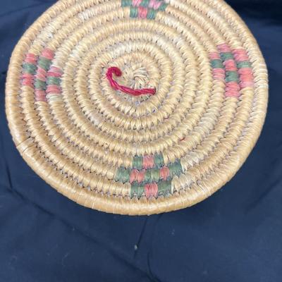 Aztec Lot Chris Fefferson Art Chalk Original, Italian Turtle 6"x6" Handpainted, Aztec Basket 4" x 6"