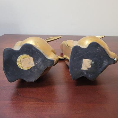 Jack Housman Inc. Brass Rabbit Bookends (K-CE)