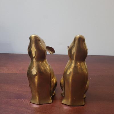 Jack Housman Inc. Brass Rabbit Bookends (K-CE)