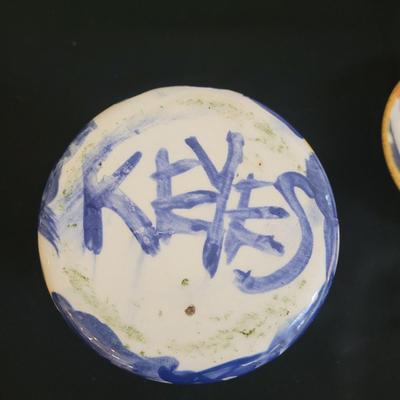 Hand Painted, Signed Ceramic Bowls, Platter and Jars (K-CE)
