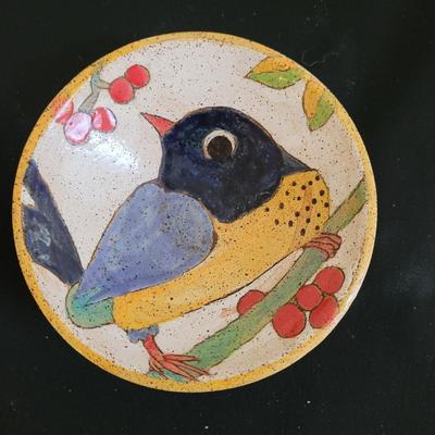 Hand Painted, Signed Ceramic Bowls, Platter and Jars (K-CE)