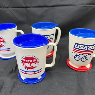 Olympic Plastic Mug Set USA '88