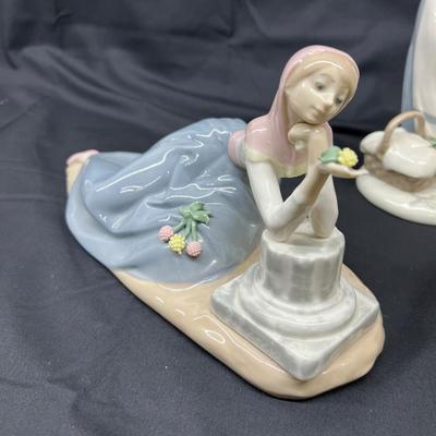 Franklin Mint 1980's Dolores, Tulip Maiden Figurines Large