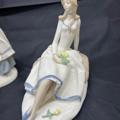 Franklin Mint 1980's Dolores, Tulip Maiden Figurines Large
