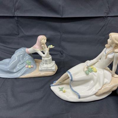 Franklin Mint 1980's Dolores, Tulip Maiden Figurines Large