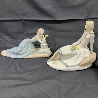 Franklin Mint 1980's Dolores, Tulip Maiden Figurines Large