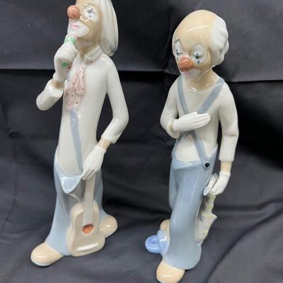 Porcelain Cascades of Italy Clown Figurines by Napcoware