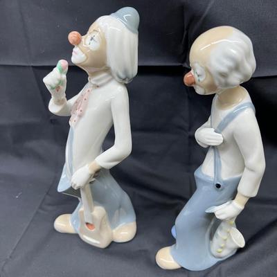 Porcelain Cascades of Italy Clown Figurines by Napcoware
