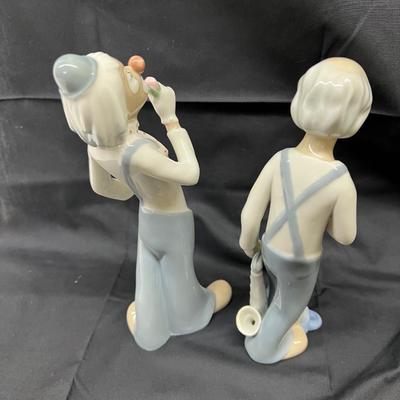 Porcelain Cascades of Italy Clown Figurines by Napcoware