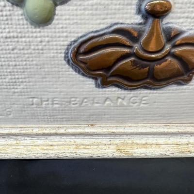 Mid-Century Embossed Art 1962 Ideal Originals by Fred Kaye The Balance -The Candelabrum