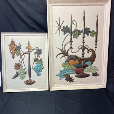 Mid-Century Embossed Art 1962 Ideal Originals by Fred Kaye The Balance -The Candelabrum