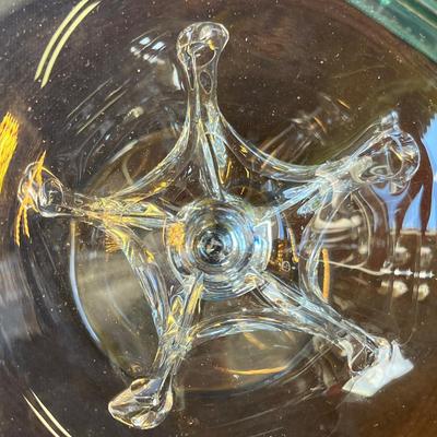 Footed Studio Glass Compote