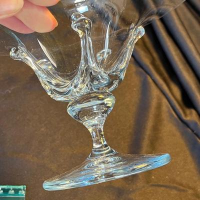 Footed Studio Glass Compote