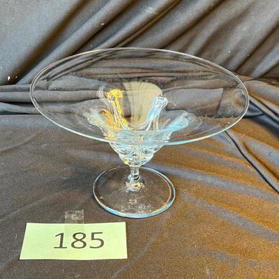 Footed Studio Glass Compote