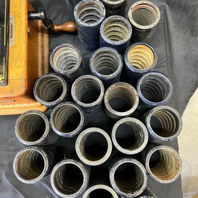 Rare Thomas Edison Reproducer and Cylinders 1912 Antique