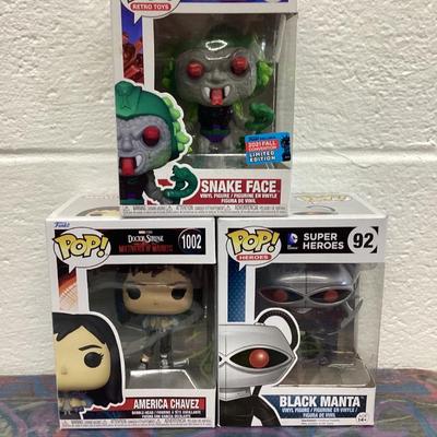 Lot of three Funko pops