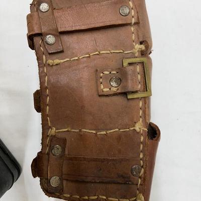 WW 2 German Ammo Belt Holder German Gun Cleaning Box Insignia Swastika and Ammo Container Cylinder