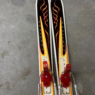 Vintage Crossbow Snow Ski's and Leki Poles Czechoslovakia Made