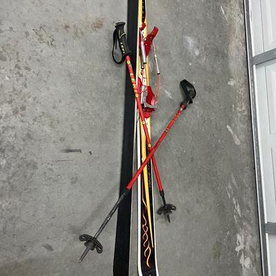 Vintage Crossbow Snow Ski's and Leki Poles Czechoslovakia Made