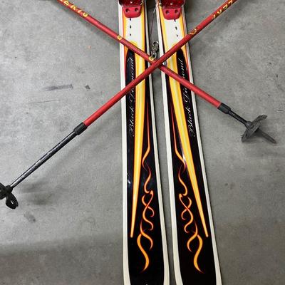 Vintage Crossbow Snow Ski's and Leki Poles Czechoslovakia Made