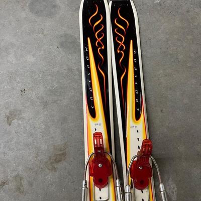 Vintage Crossbow Snow Ski's and Leki Poles Czechoslovakia Made