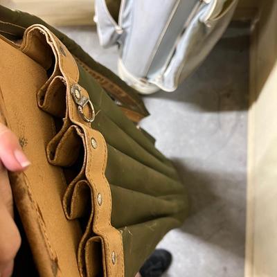 Vintage Wooden Golf Clubs and Bag