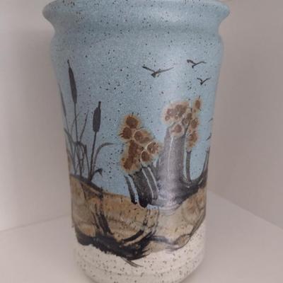 Beachscape Pottery Vase by James Mcanallen