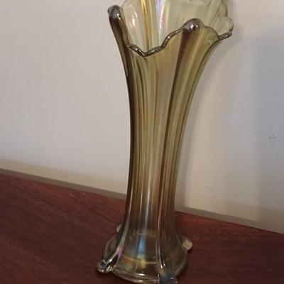 Vintage Northwood Panel Swung Glass Vase
