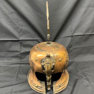 Copper Brass Decorative Roman Gladiator Armor Helmet